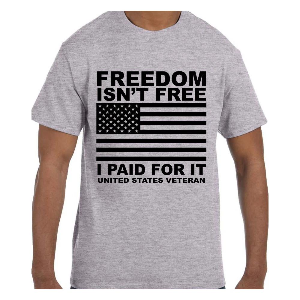 Veteran 4th of July Partriotic T shirt Freedom Isn t free United States Veteran L