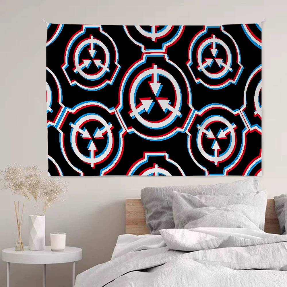 Popular Scp F-Foundation Game Foundation Cartoon Tapestry Art Science Fiction Room Home Decor Wall Hanging Home Decor