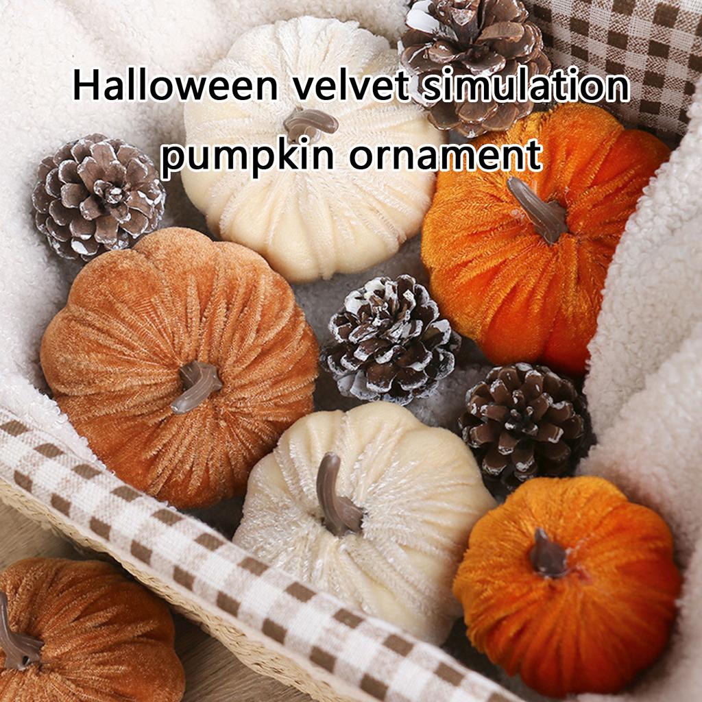 Halloween Pumpkin Decorations Nordic Pumpkin Figurine Sculptures Ornament Decorative Pumpkin Table Centerpieces Gift