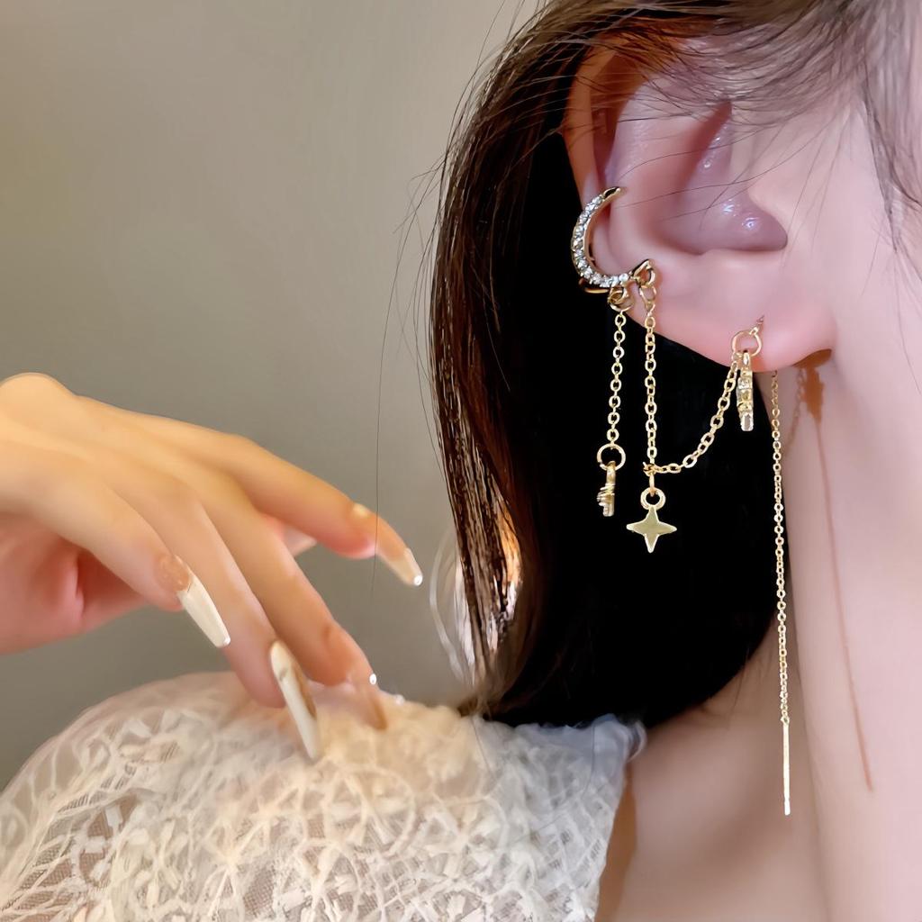 Elegant Long Tassel Pearl Earrings – High-End Women's Fashion Ear Cuffs with Sweet, Individual Style