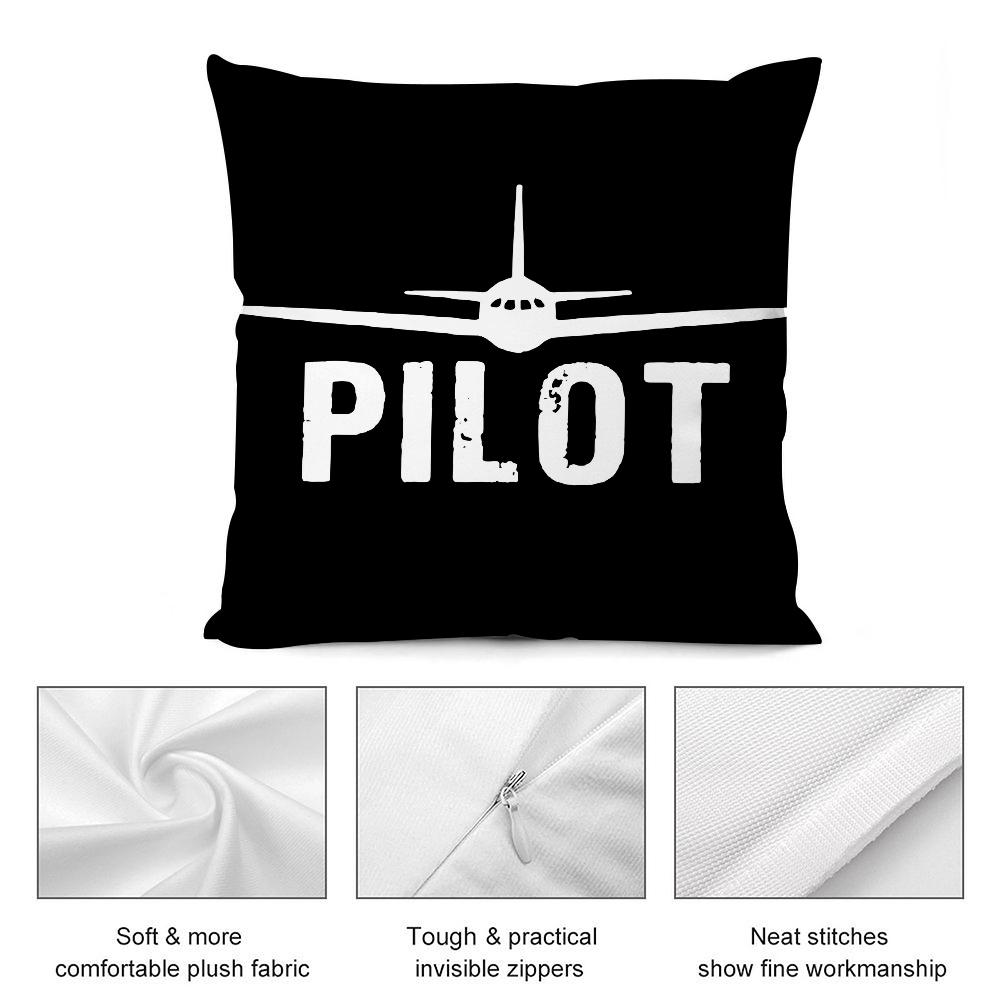 Flugzeugpilot Druck Kissenbezug Kurzplüsch Kissenbezüge Sofa Dekoration Geschenk Zuhause Doppelseitiger Druck Kissenbezug