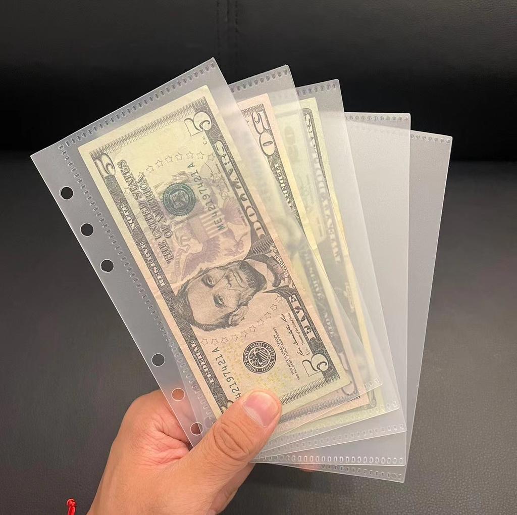A6 A7 Binder Pockets Binder Folders for Notebook Divider Page Waterproof PVC Leaf Document Filing Bag