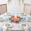 Simulated Candle Rings Wreaths European Style Fake Rose Flower Artificial Flowers  Table Decoration
