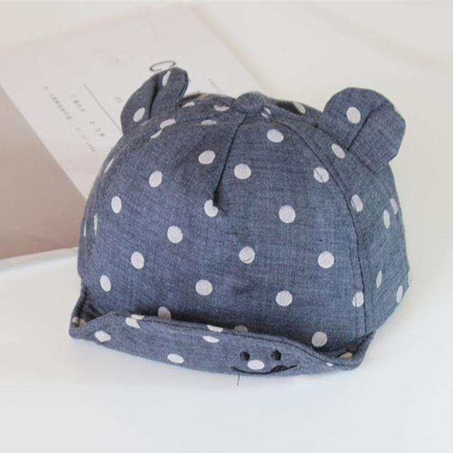 Baby Hüte Sommer Kinder Baumwolle Schirmmütze Kleinkind Nette Dot Mädchen Jungen Hut Kind Nette 3D Ohr Baseball Caps Infant weiche Sonnenhut