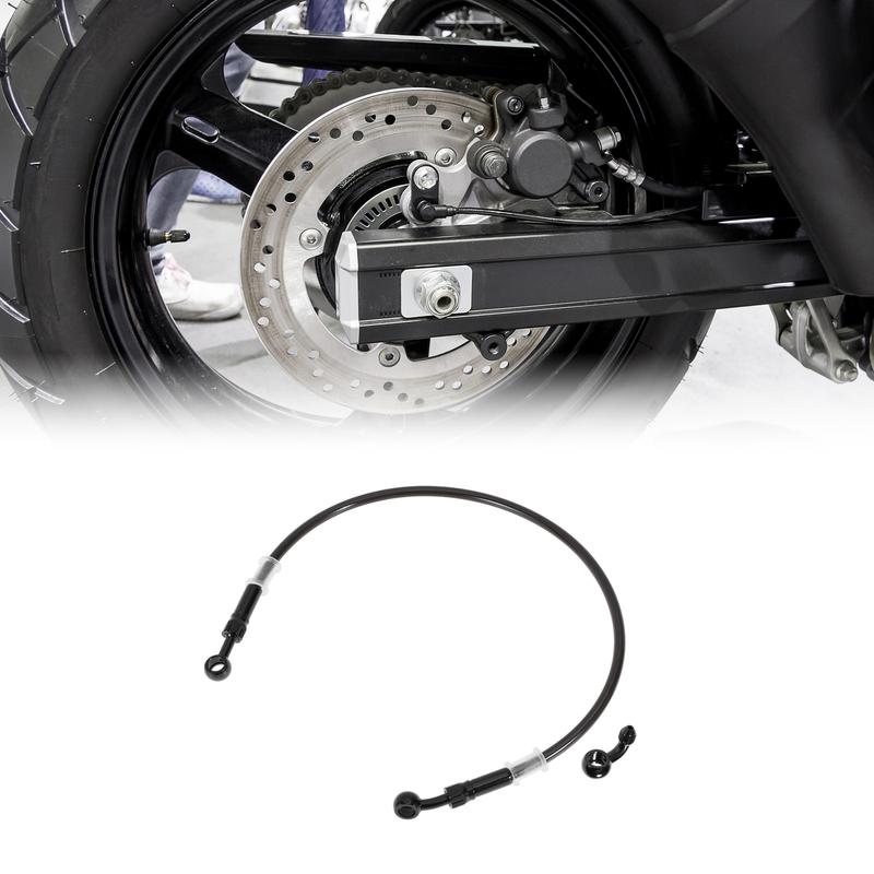 UXCELL 60cm Motorcycle Brake Clutch Oil Hose Line Nylon Stainless Steel Wire Braid PU
