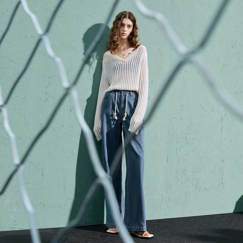 Women's Loose Wide-Leg Denim Jeans