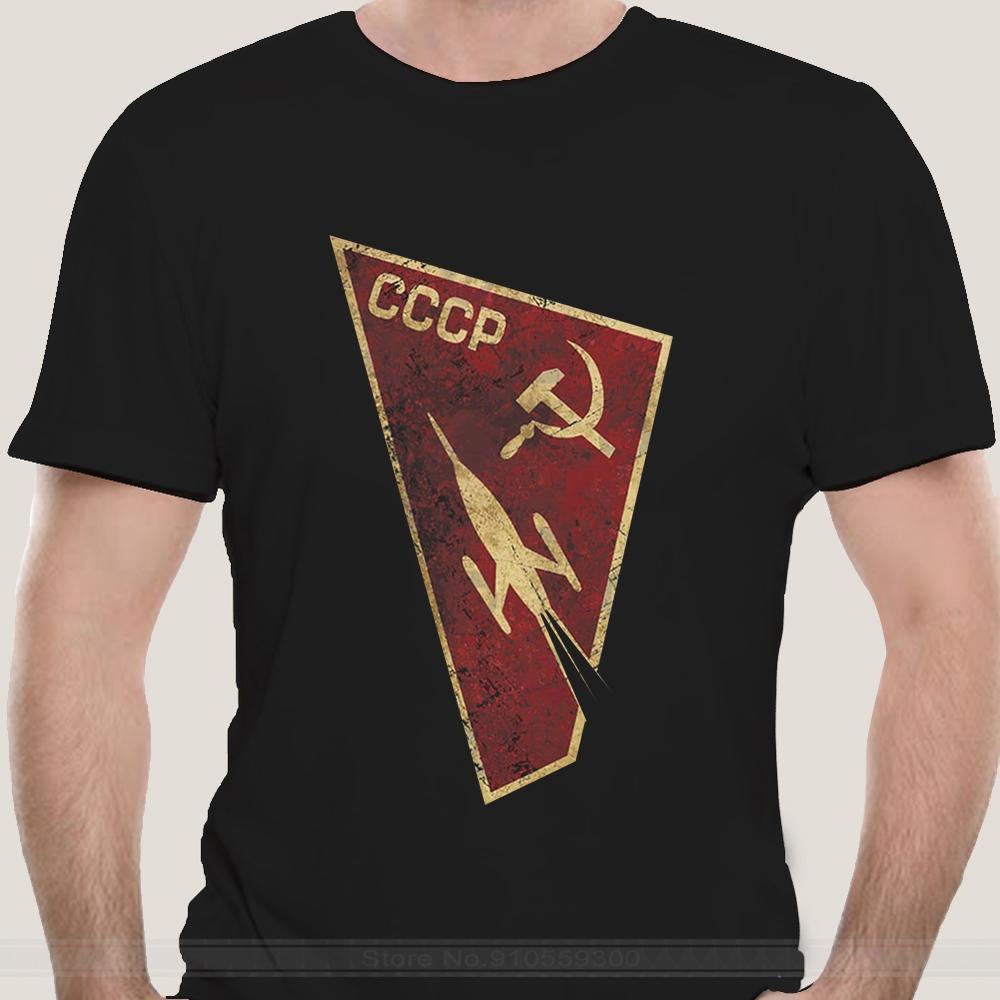 CCCP Russian T-Shirt USSR RUSSIA Retro Cult East Fun GDR Roscosmos cotton tshirt men summer fashion t-shirt euro size