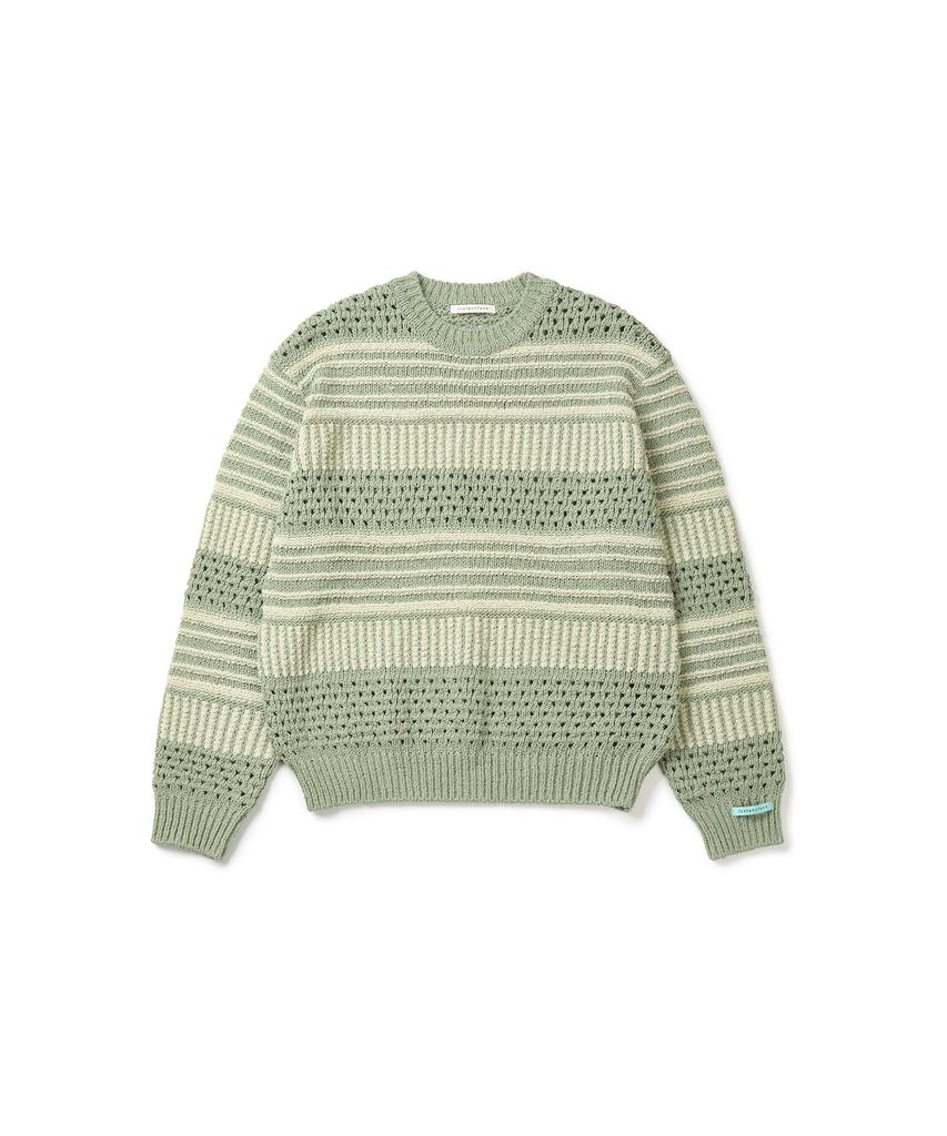 INSTANTFUNK Men'S Color Block Knit - Light Green