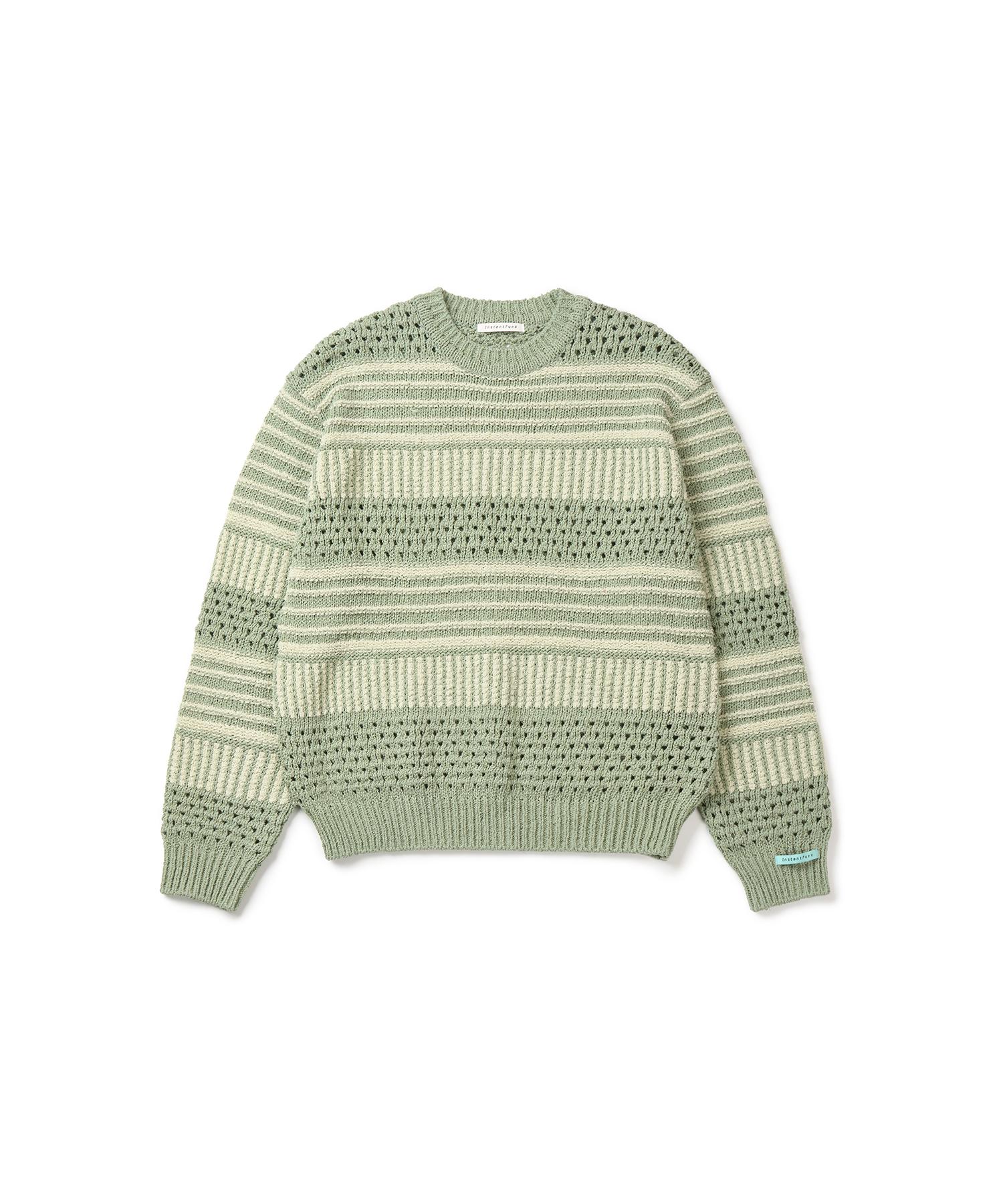 Instant Punk Men S Color Block Knit - Light Green Light Green/L
