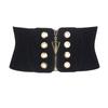 Women Corset Belt Tummy Zipper Closure Elastic Fashion Slimming Daily Body Shaping Breathable Ultra Wide Soft Black High Waist