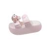 Sweet Shirley Rose Cartoon One-Word Slippers Female Playful Cute Cool Slippers Thick Bottom Versatile Casual Comfortable Lazy Drag