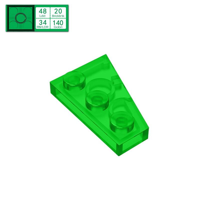 BRICKE 2x3 Left Wedge Plate Compatible with Lego 43723 MOC Building Block Parts