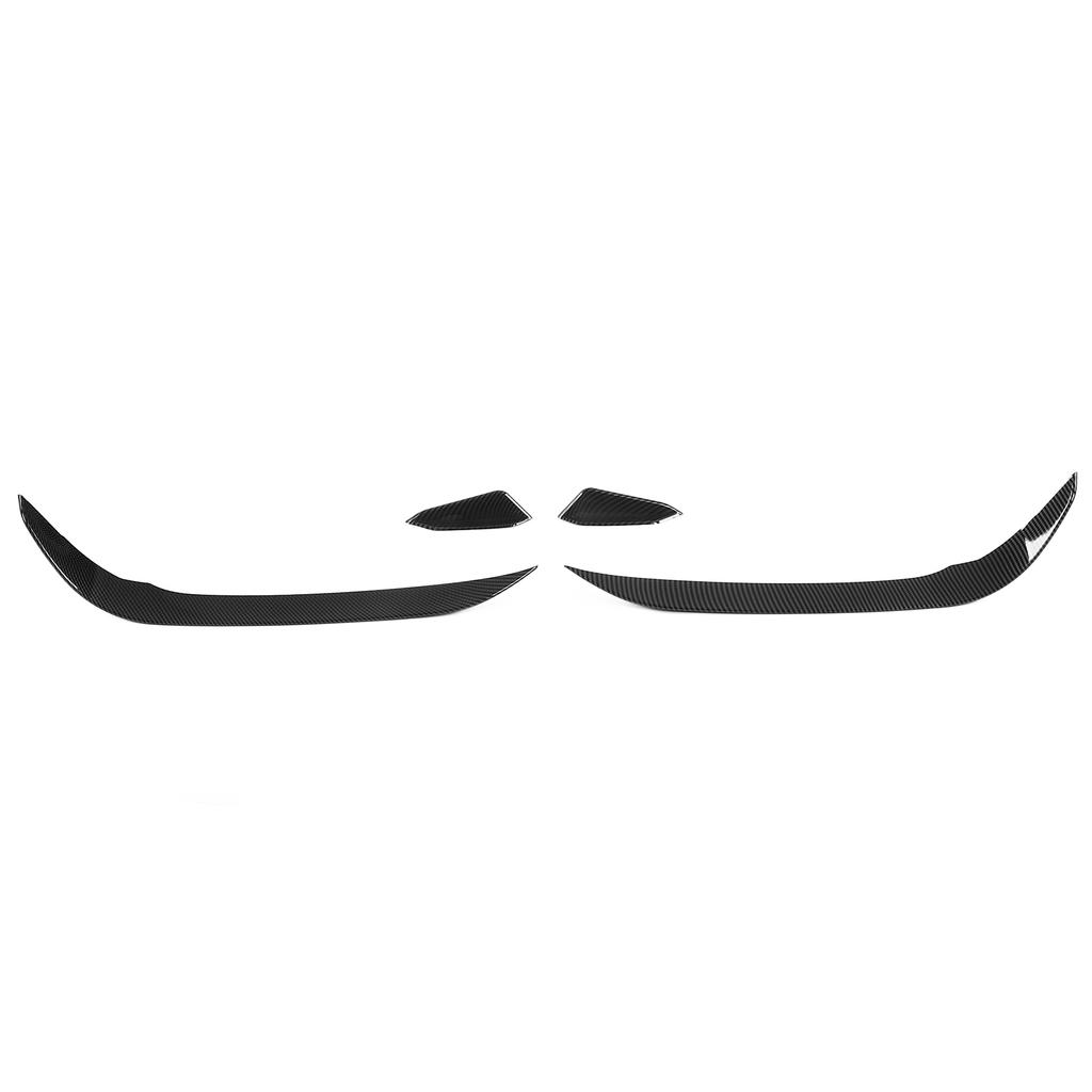 4PCS Front Bumper Aero Kits Canards Wing UV Resistant Replacement for MK7.5 GTD 2017‑2020Carbon Fiber Style