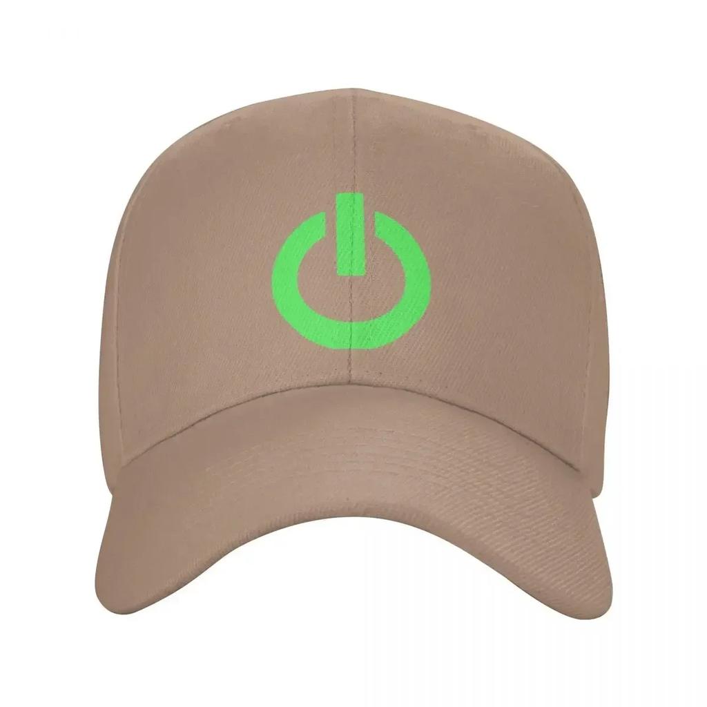 Power Button (green) Baseball Cap Hat Luxury Brand |-F-| Visor Cosplay For Man Women's