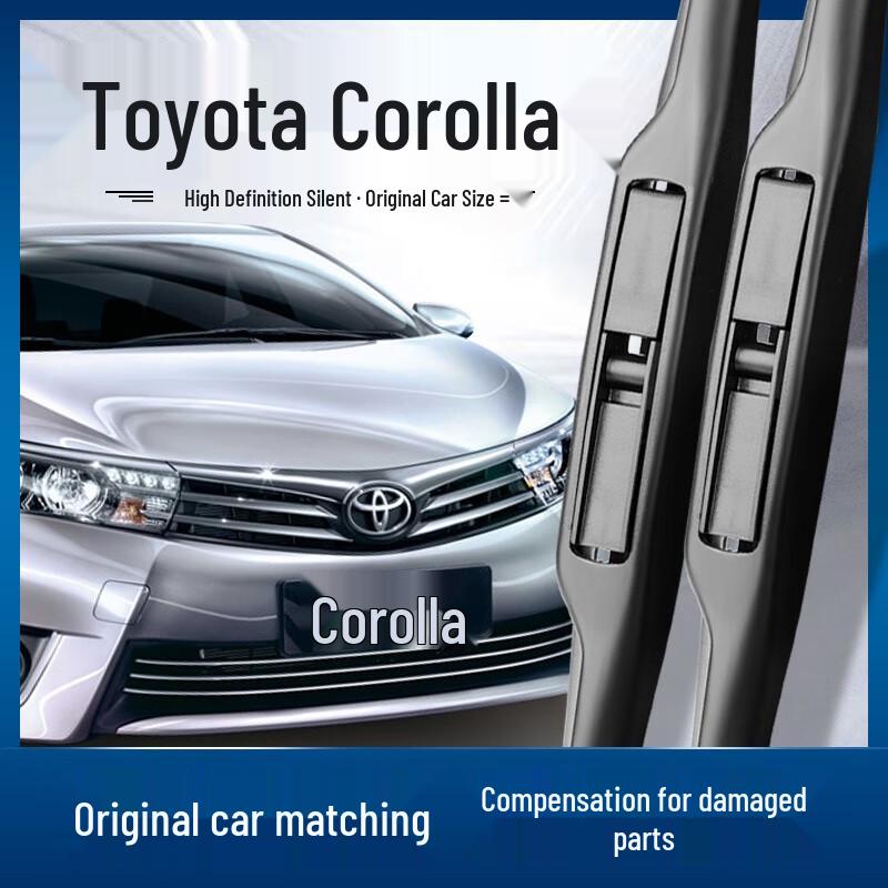 Silent Frameless Wiper Blade for Toyota Corolla 2014-2018 Hybrid Models Corolla [2007-2013] Front Wipers Pair