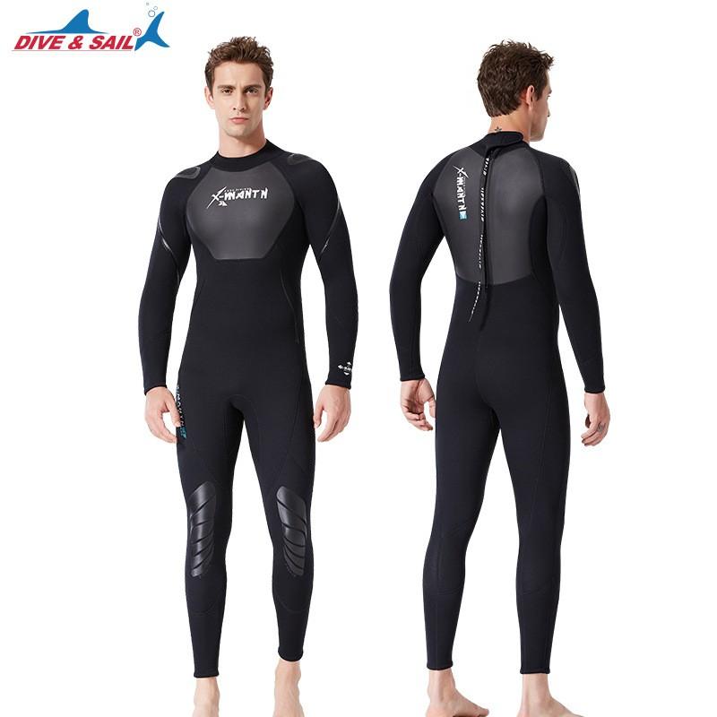 Couple Diving Suit Men 1.5MM One-piece Warm Cold Long-sleeved Snorkeling Surfing Sunscreen Jellyfish Swimsuit Women.