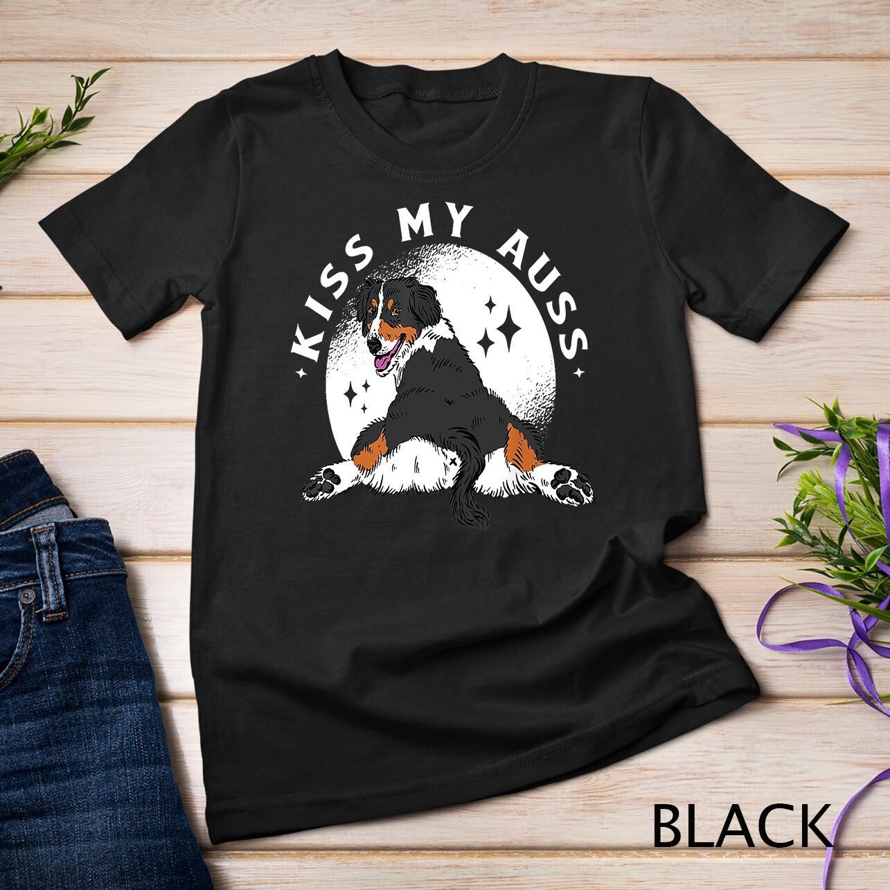 Kiss My Auss Aussie Australian Shepherd Unisex T-Shirt Mens Womens Tees Top M