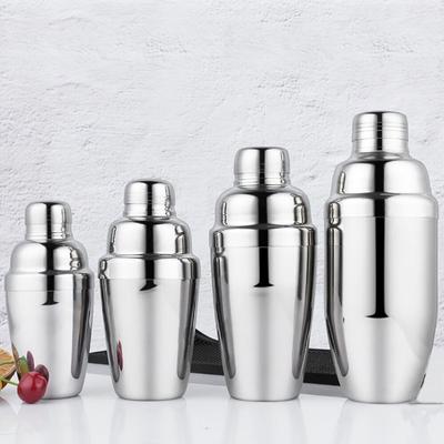 250 ml/750 ml 1 pièces miroir argenté style japonais en acier inoxydable shaker à cocktail bar shaker outil de bar accessoires de bar ensemble de vaisselle