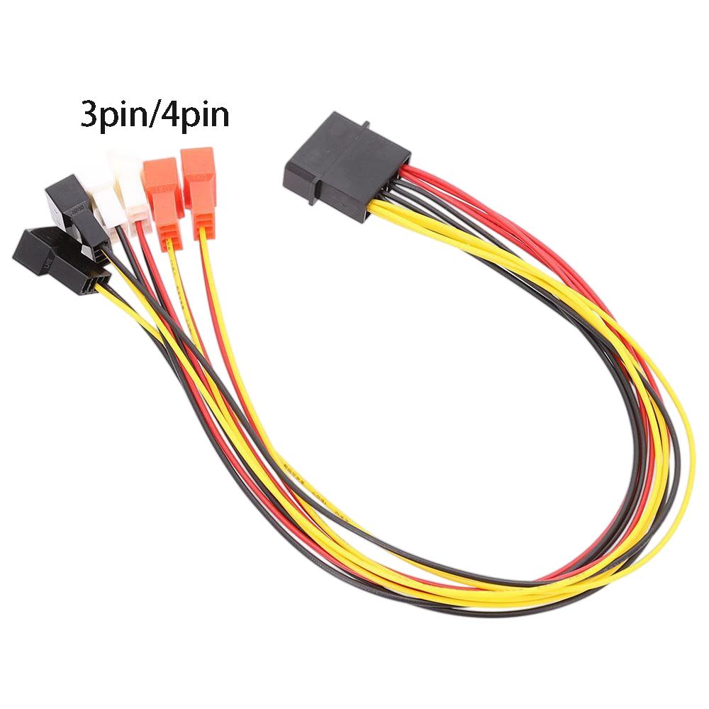 IDE 4Pin Molex to 3Pin 4 Pin Cable Fan Adapter 12V 7V 5V Computer Fan Convert Cable Splitter PC Case Fan Wire Reduce Speed Cord