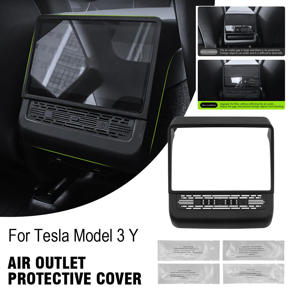 For Tesla Y Highland Juniper Rear Center Console Air Vent Cover Vent Outlet Dust Cover Car Styling Interior Accessories D9r9