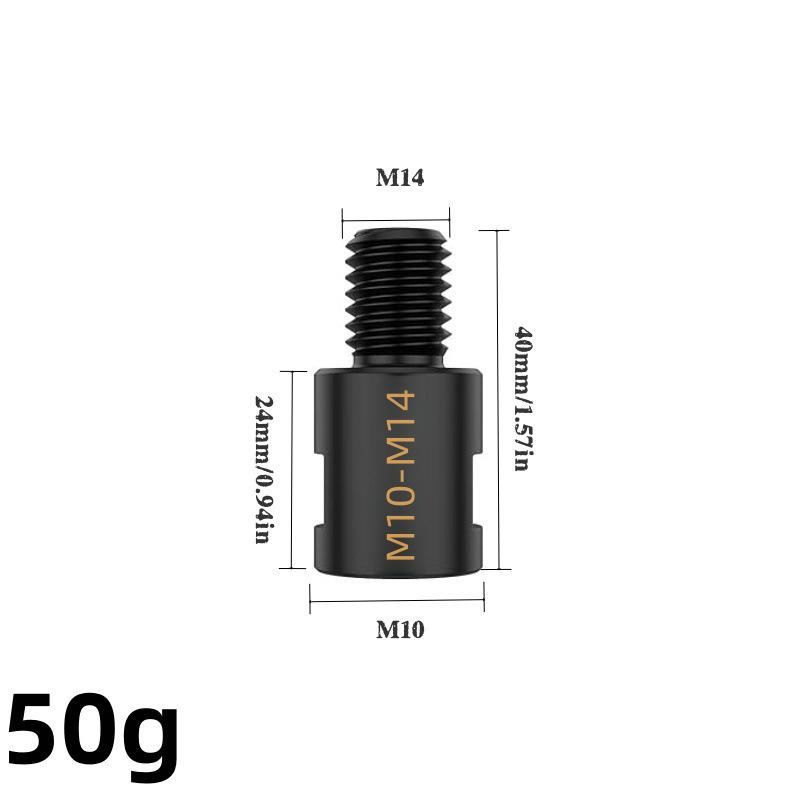 M10 To M14 Angle Grinder Adapter, Cross Drill Hole Opener Conversion Rod, 5/8-11 American Thread