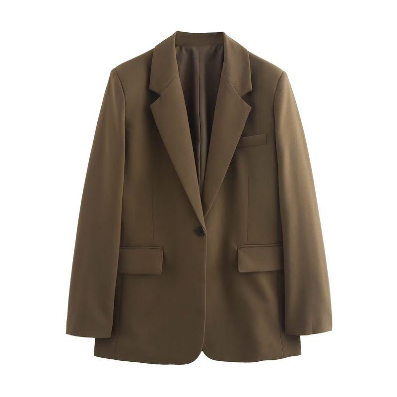 

Kaslead New Arrival Women s Clothing Fashion Style Fashion Minimalist Basic Suit Outwear KC 1255887 PALE CURRY L