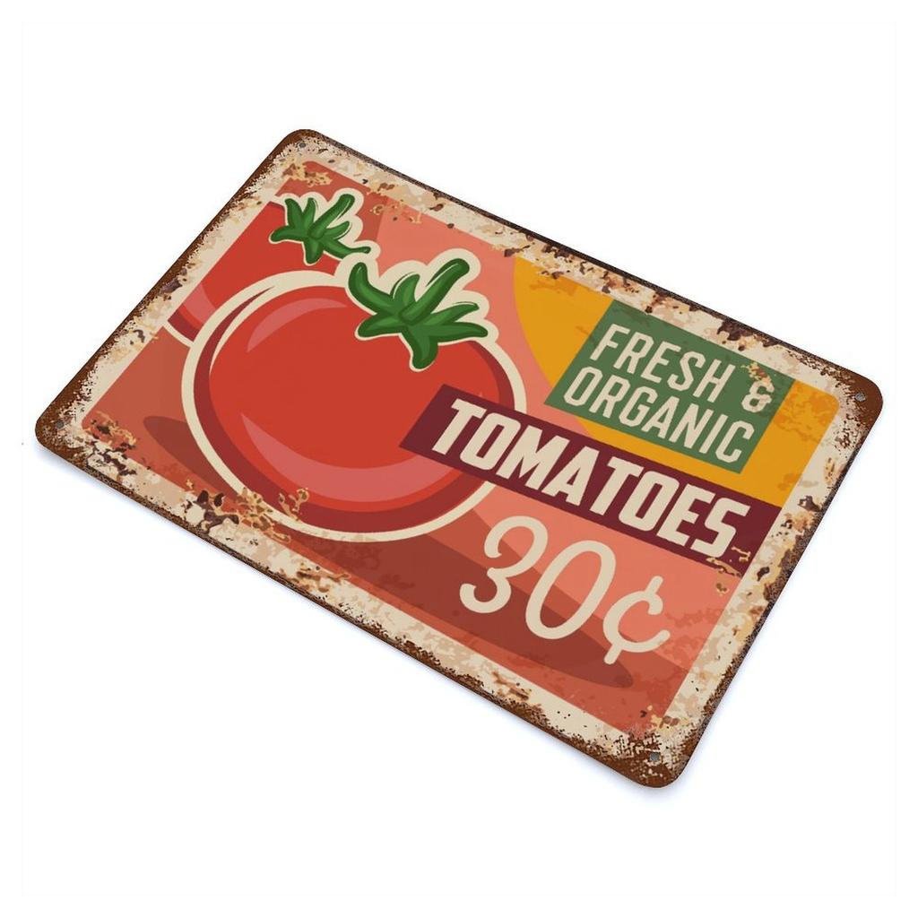 1 Pack retro rusty metal wall plaque, distressed industrial look, ideal decoration for bar café kitchen bedroom hallway or living room