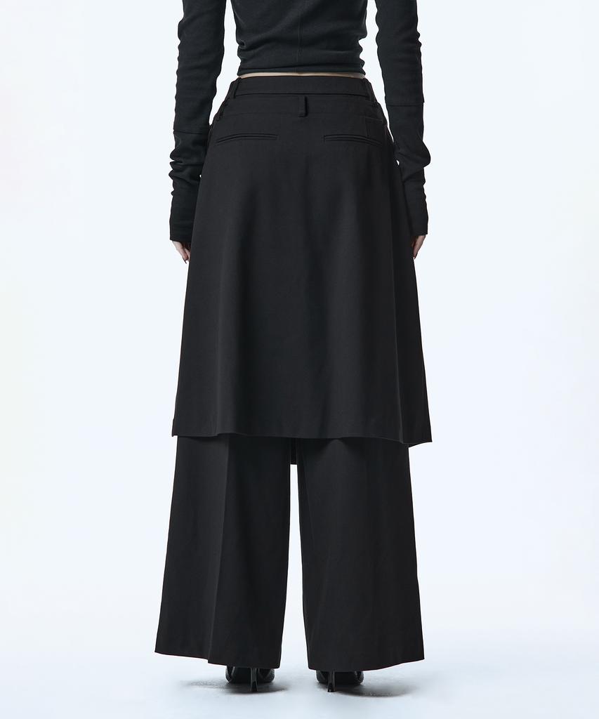 Teulimingbeodeu Overlap Set-Up Pants [Black]