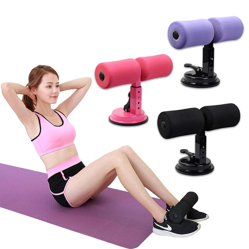SAPAS Abdominal Training Bar with Suction Cups, Leg Support, and Adjustable Height for Home and Indoor Use. Unisex Abdominal Training Device with