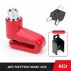 Anti-Theft Motorcycle Disc Brake Lock Safety Wheel Lock for Mountain & Road Bikes Includes 2 Keys