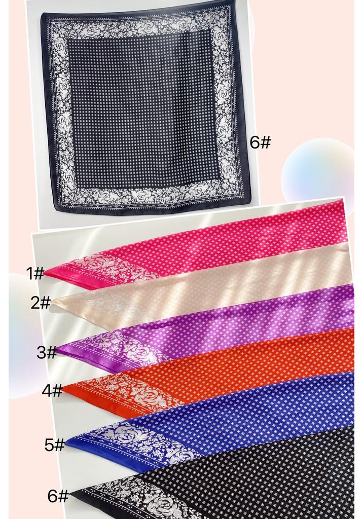 European and American silk scarves retro-printed paisley pattern 71 square scarf bag head versatile scarf
