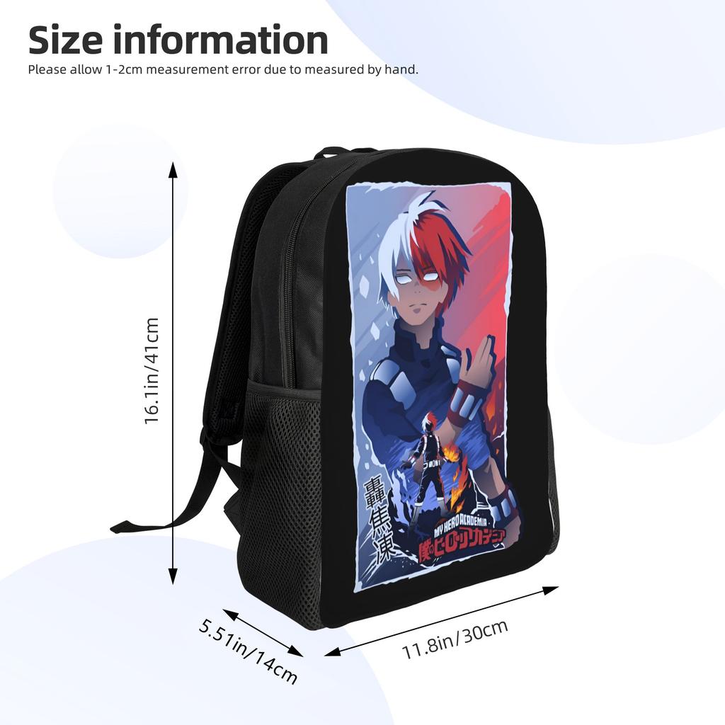 My Hero Academias Backpack for Women Men College School Student Bookbag Fits 15 Inch Laptop Shoto Todoroki Bags