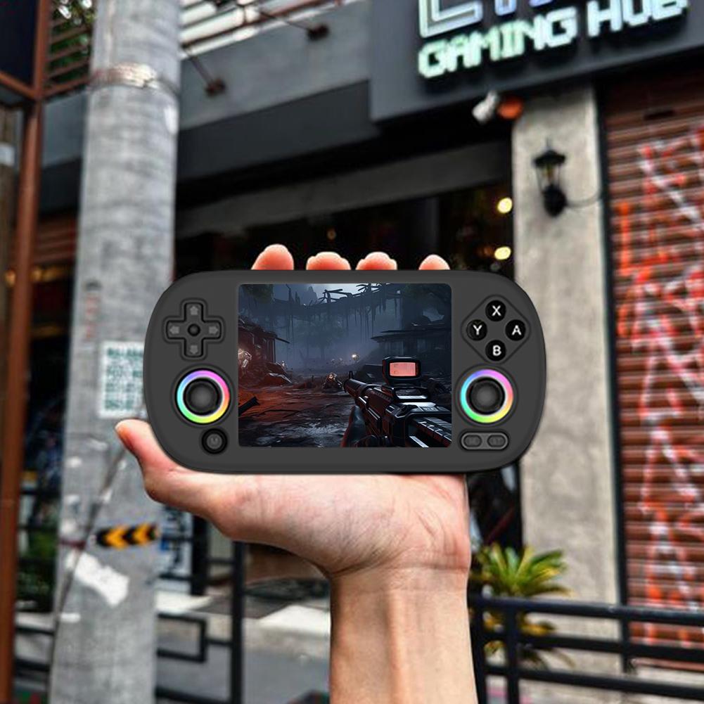 Silicone Case for ANBERNIC RG40XX H Tempered Glass Screen Protector Hard Carrying Case Game Accessories