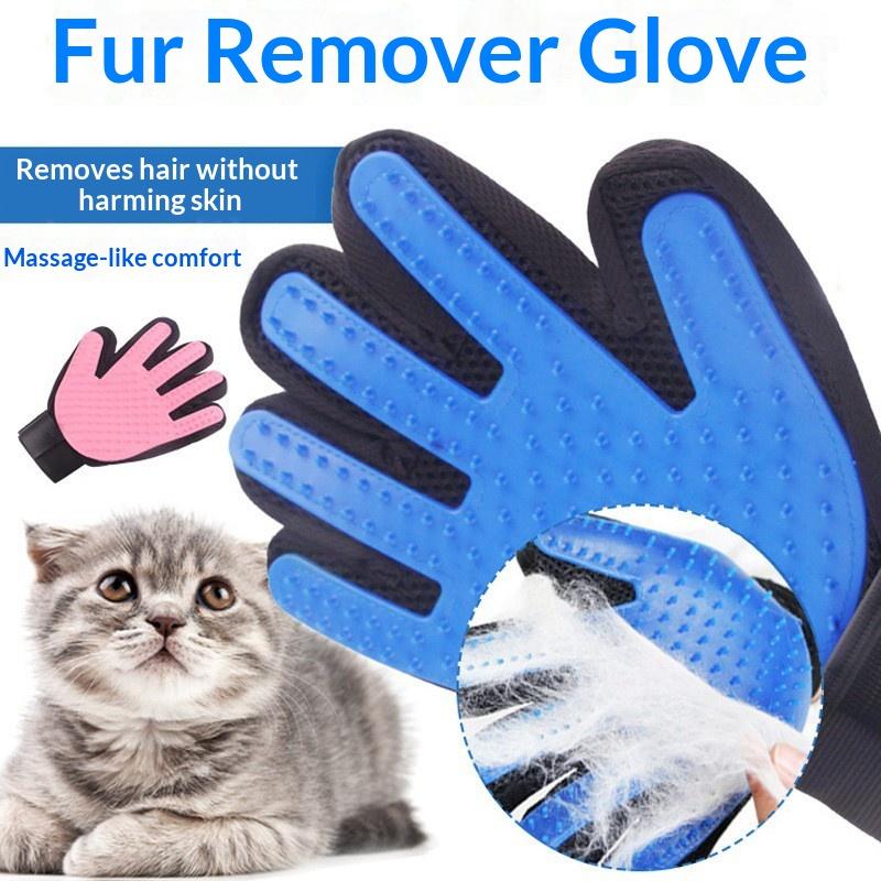 Cat Grooming Glove, Dog Deshedding Glove, Silicone Pet Hair Removal Massage Mitt, for Bathing, Shedding, Cleaning
