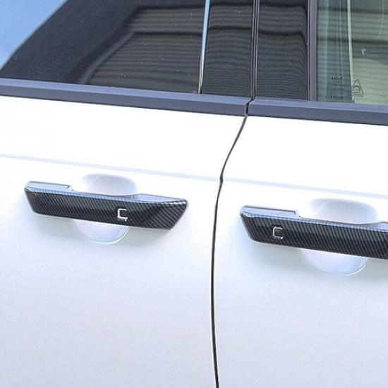 For Kia Carnival -2026 Carbon Fiber Car Exterior Side Door Handle Cover Trim