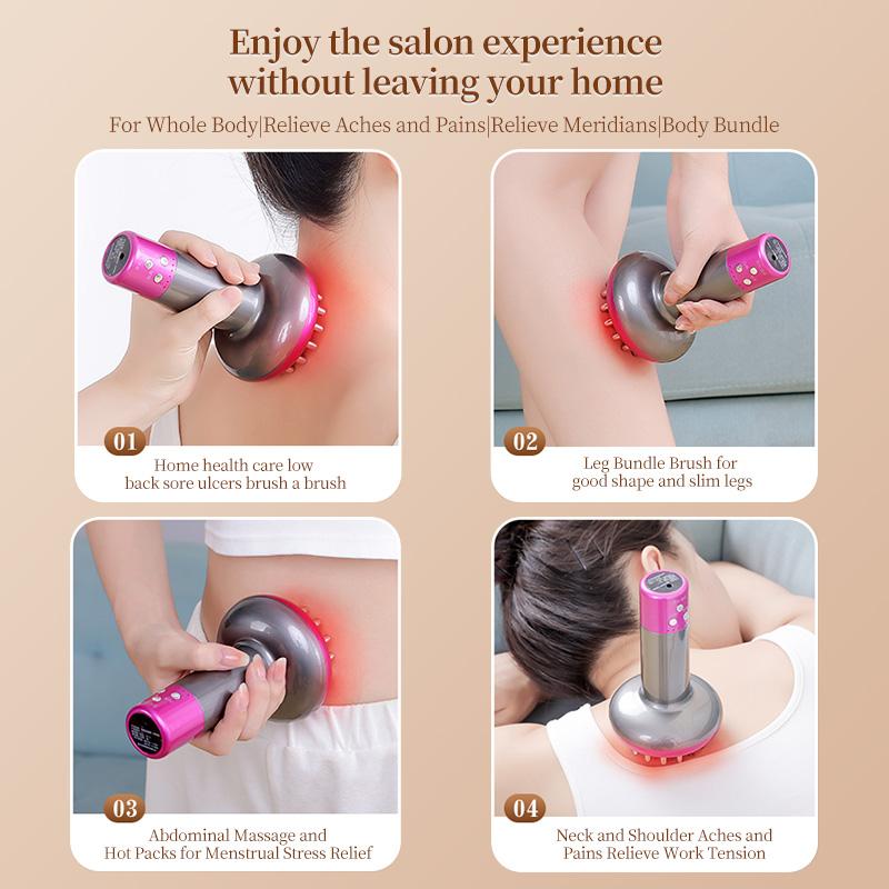 Professionelle Elektrische Lymphdrainage-Maschine Anti-Cellulite-Massagegerät mit Mikrostrom, Körperformende Bauchbürste für den Körper