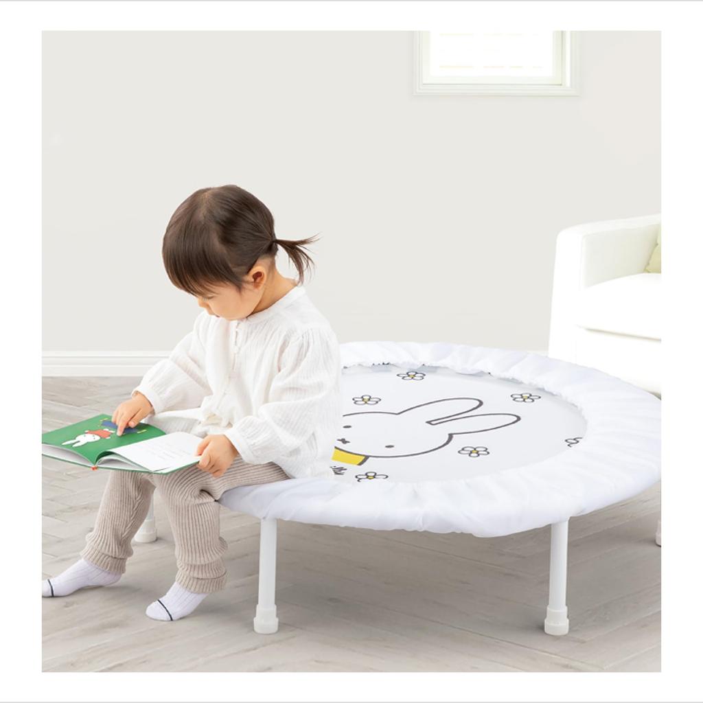 Ides Trampoline Core Training for Kids and Adults [Official] Series Indoor, Foldable, Quiet, (Miffy)