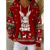 Women's Pullover Hoodie Sweatshirt Graphic Animal Christmas Punk Active Vintage Long Sleeve Hooded Regular Street Tops Winter