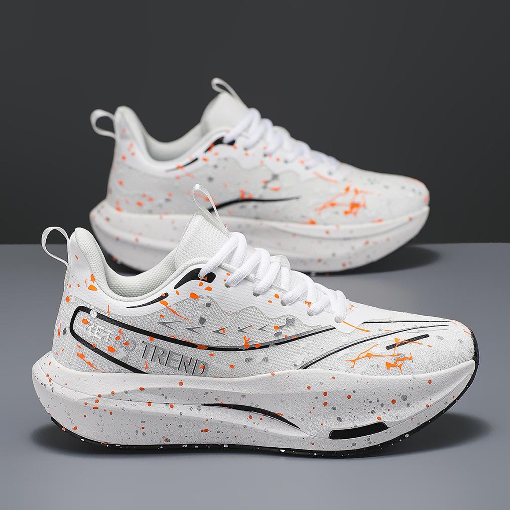 Marathon Men Running Shoes Athletic Carbon Board Air Cushion Breathable Lightweight Mens Plush Comfort Athletic Nonskid Athletic Shoes 48