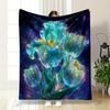 Multi-Sizes Beautiful Crystal Flowers Pint Warm Comfortable Blanket Home Travel Camping for Adults and Kids Luxury Gifts