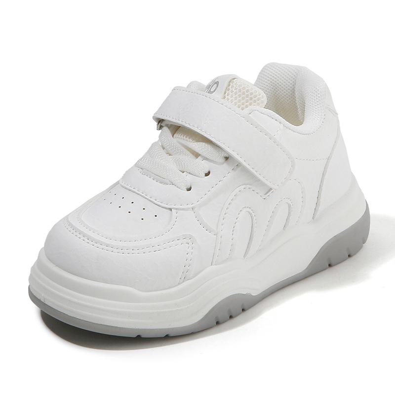 

Children s white shoes2026New Spring and Autumn Boys Sports Shoes, Trendy Girls Casual Shoes, Soft-Soled Baby Sneakers 27-32（One Hand Shot6Dou білий