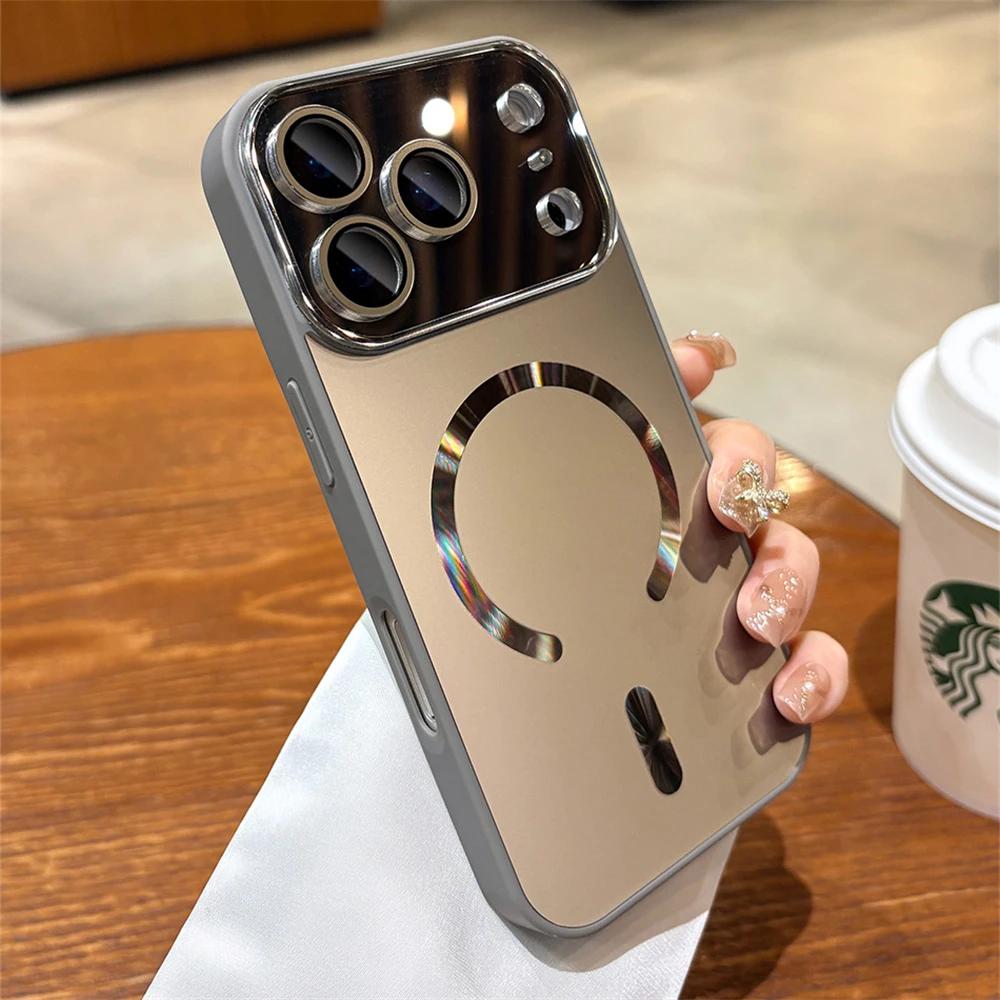 Seconds Change 17 Pro Max Orange Magnetische Hülle für IPhone 16 Pro Max 16 Pro 15 14 13 Air Kabelloses Laden Kameraschutzhülle