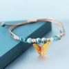 Cute Colorful Butterfly Bracelet for Women Girl Fashion Hand-woven Star Bell Beads Flower Pendant Bracelet Sister's Jewelry