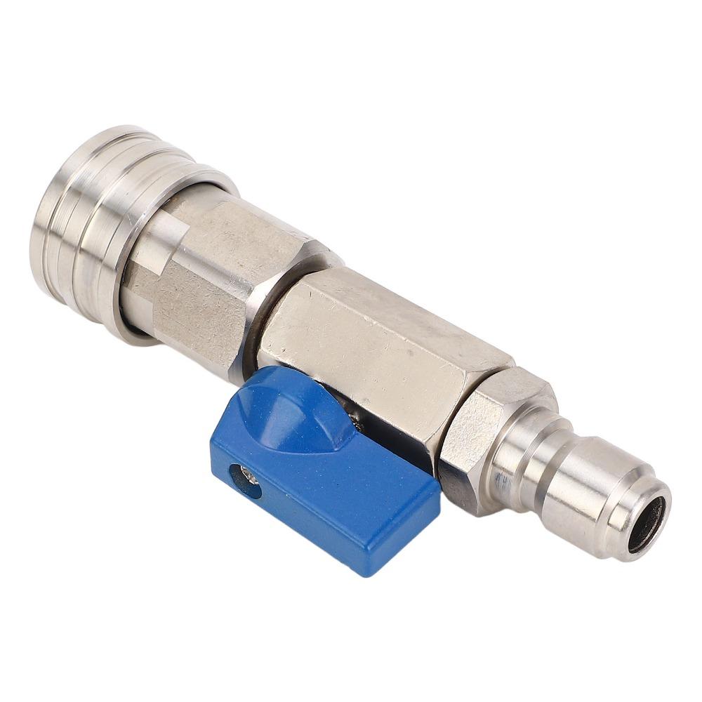 

Stainless Steel High Pressure Washer Ball Valve 3/8 Inch High Pressure Quick Connect Ball Valve 4500PSI 1pc