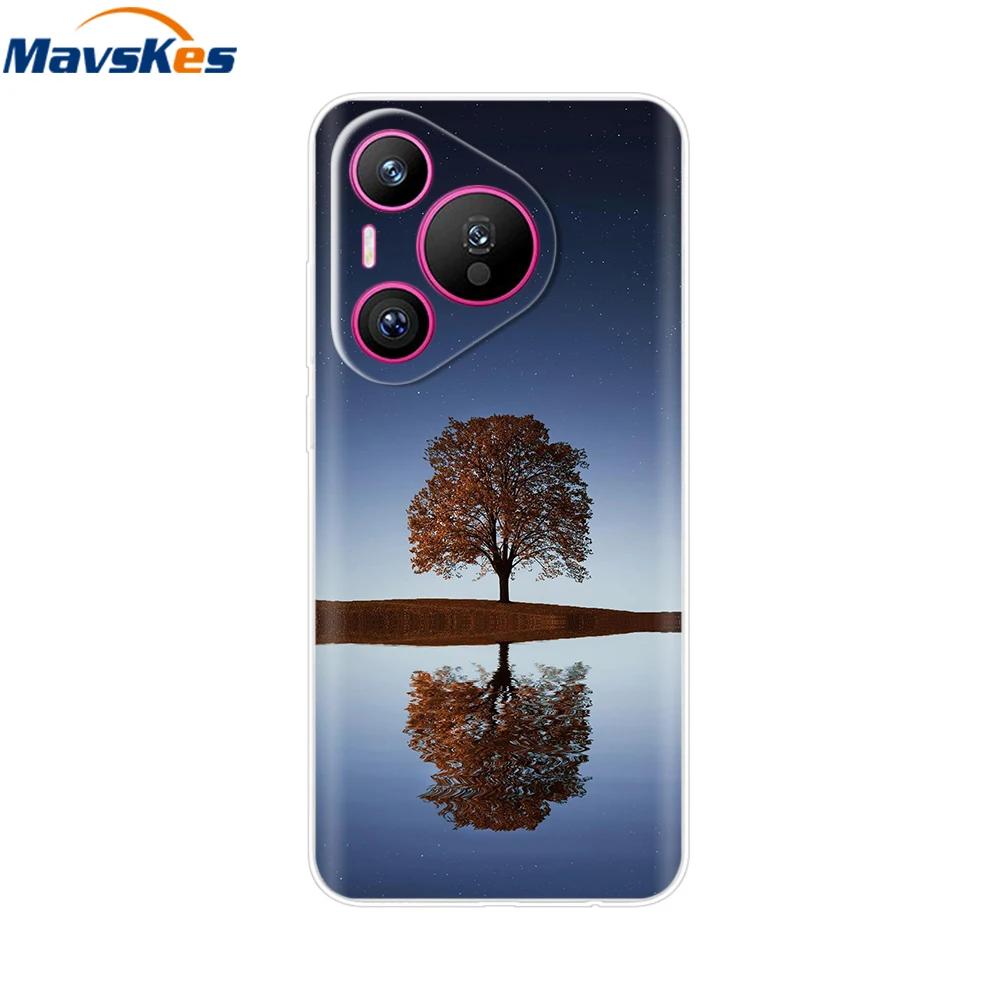 For Huawei Pura 70 Case Cute Cartoon Painted Cover Clear TPU Phone Cases For Huawei Pura 70 Pro+ Plus Pure70 70Pro Soft Fundas