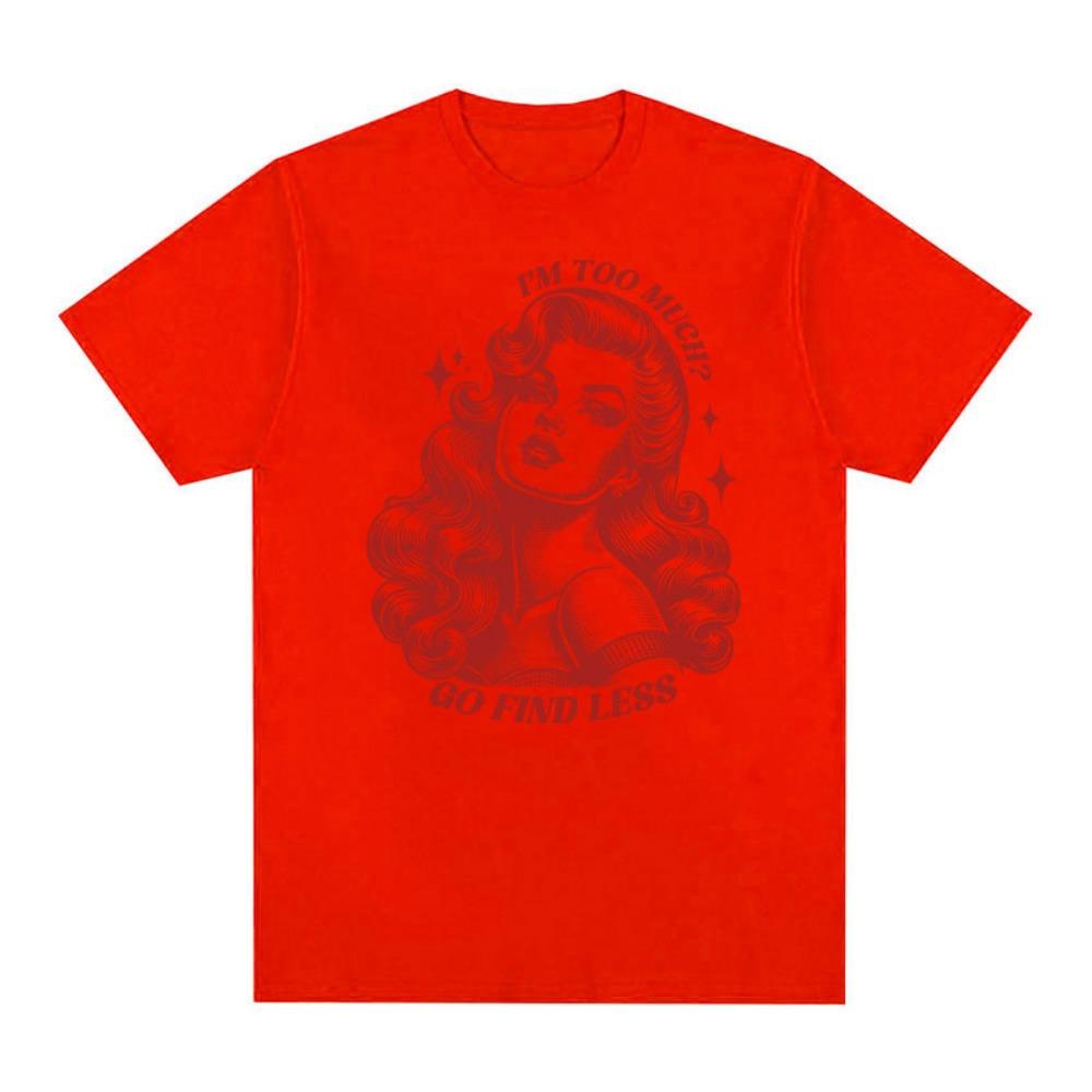 Men's and Women's Fun T-shirt Retro Fashion Aesthetic T-shirt 100% Cotton Loose Casual T-shirt