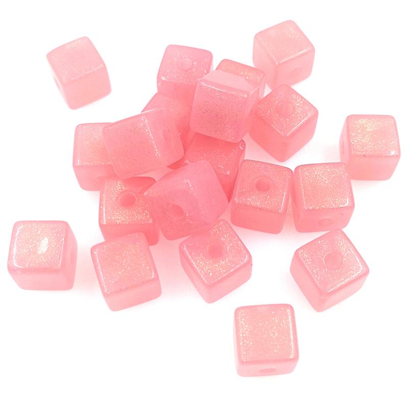 Creative Bracelet Necklace Beaded Material Fashion Creative 10pcs Thin Shimmer Jewelry Accessories Merwoman Three-dimensional Square Beads