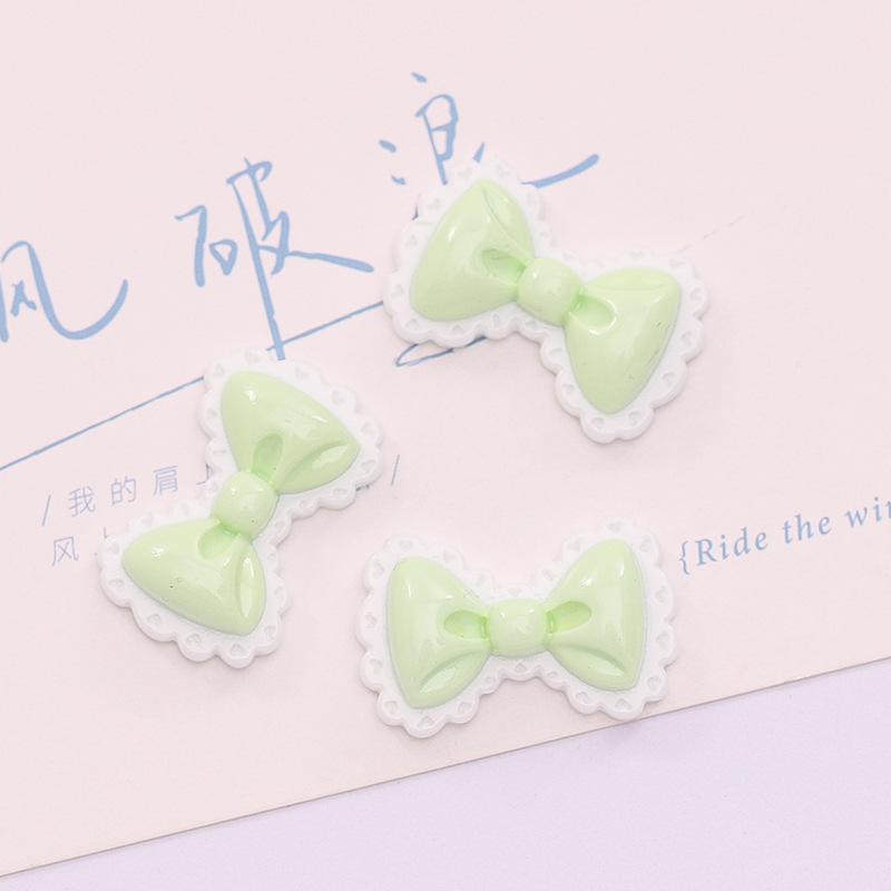 10 Pcs New Lovely Mixed Color Cartoon Bow Resin Scrapbook Diy Jewellery Hairpin Accessories Decorate Workmanship A66