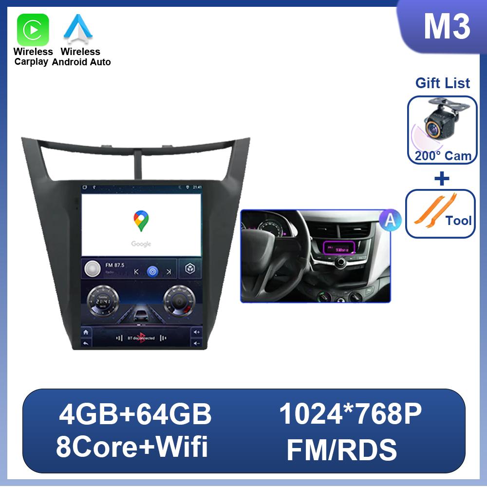 9.7 Inch Vertical Screen For Chevrolet Sail 3 2015-2018 Car Radio Multimedia Player Autoradio Android 14 Wireless Carplay