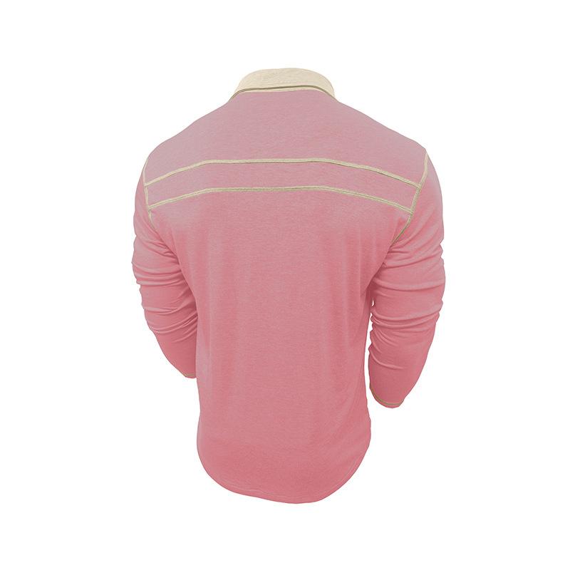 Men's Collared Polo Shirt Long-Sleeved Autumn Casual Sweatshirt Men's Plus Size T-Shirt Asymmetrical Design